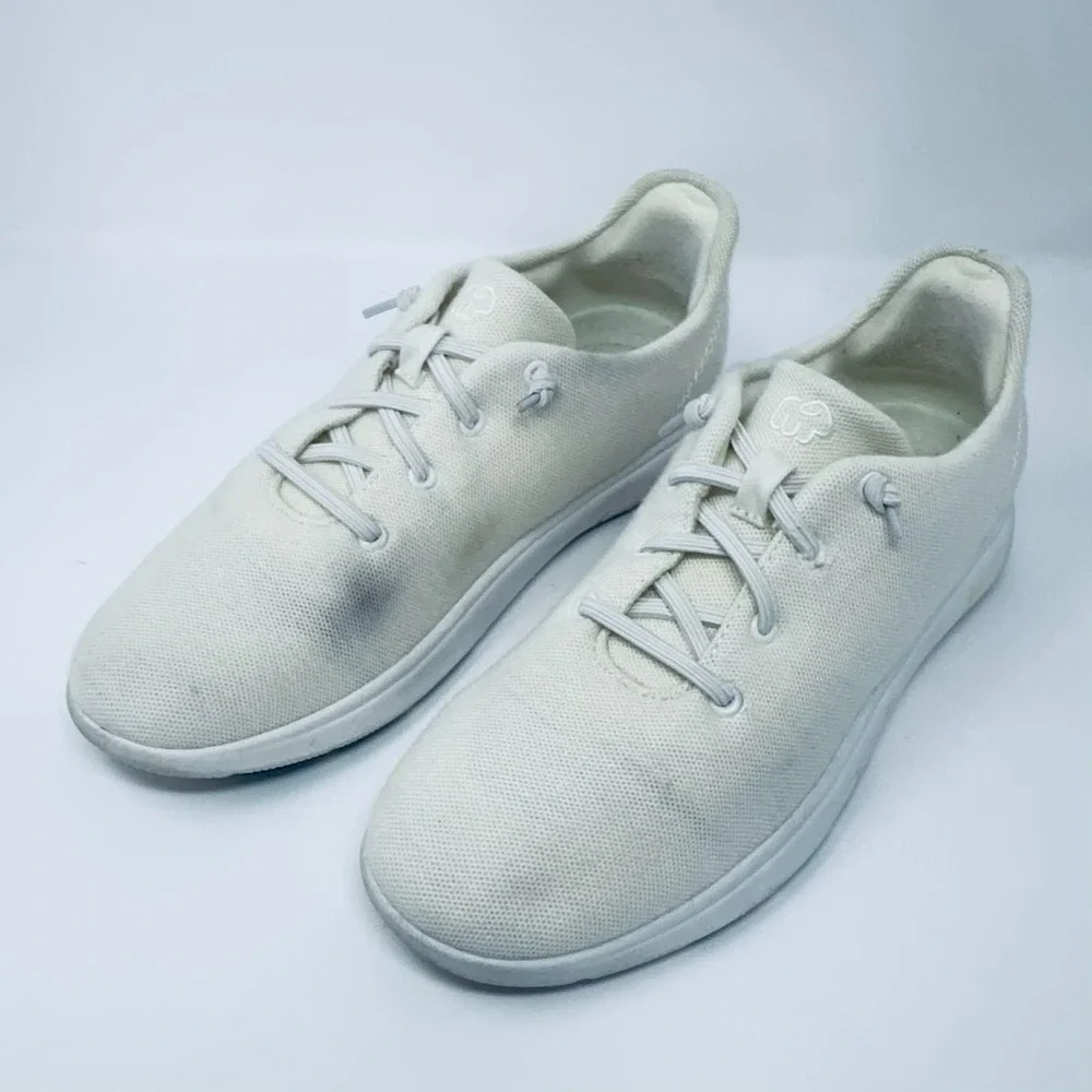 Merinos Australian Lace Up Wool Sneakers‎ Women's Size 9 Cream Comfort Cushion